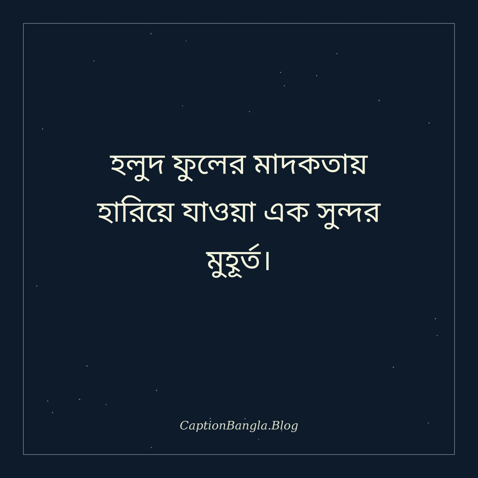 হলুদ ফুল নিয়ে স্ট্যাটাস