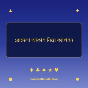 রোদেলা আকাশ নিয়ে ক্যাপশন ইমেজ